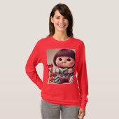 # modische Fas: schöne Hoodie für eine Frau. T-Shirt (Vorne ganz)