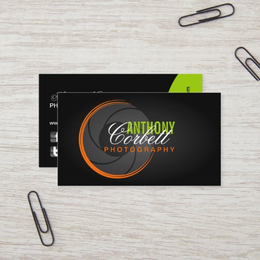 Modische Fotografie Visitenkarte (Vorderseite/Rückseite Beispiel)