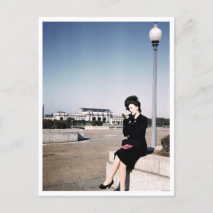 Modische Frau, Gewerkschaft Station, Washington DC Postkarte