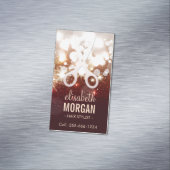 Modische Friseurstylist - Gold Glitzer Sparkone Magnetische Visitenkarte (Beispiel)