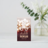 Modische Friseurstylist - Gold Glitzer Sparkone Visitenkarte (Stehend Vorderseite)