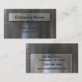 Modische gebürstete Stahlplatte Visitenkarte (Vorne/Hinten)