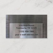 Modische gebürstete Stahlplatte Visitenkarte (Rückseite)