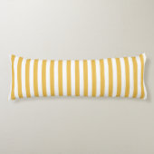 Modische gelbe und weiße breite horizontale seitenschläferkissen (Vorderseite)