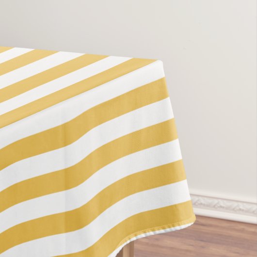 Modische gelbe und weiße breite horizontale tischdecke (Beispiel)