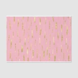 Modische Goldfarbe streicht Rosa Seidenpapier