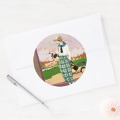 Modische Golftasche Runder Aufkleber (Umschlag)