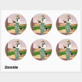 Modische Golftasche Runder Aufkleber (Blatt)