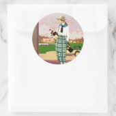 Modische Golftasche Runder Aufkleber (Tasche)