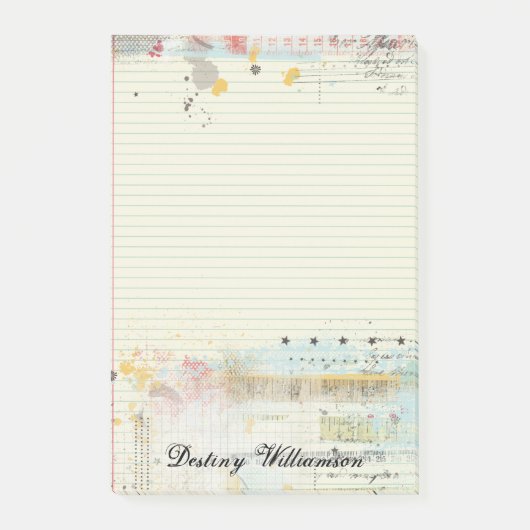 Modische Graffiti-Anmerkungs-Papier-Highschool Post-it Klebezettel (Vorderseite)