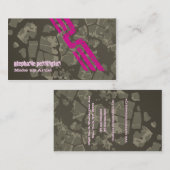 Modische graue rosa Tarnung Cosmetologistkarten Visitenkarte (Vorne/Hinten)