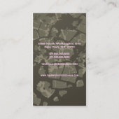 Modische graue rosa Tarnung Cosmetologistkarten Visitenkarte (Rückseite)