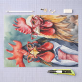 Modische Hühner im dekoupage Tissue Seidenpapier (Handwerk)