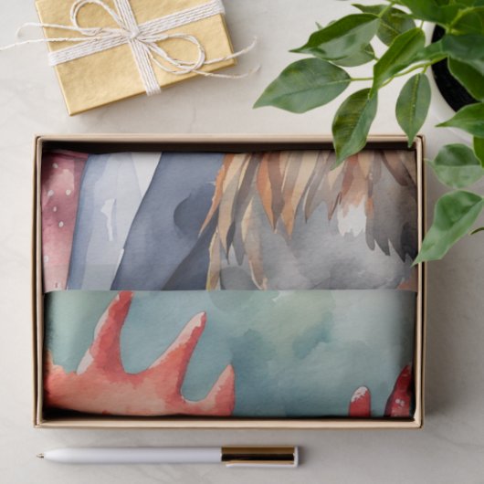 Modische Hühner im dekoupage Tissue Seidenpapier (Geschenk)