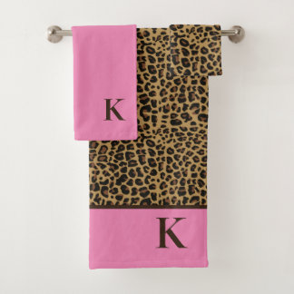 Modische Jaguar Mit Monogramm Badhandtuch Set