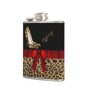 Modische Jaguar Print Stilettos Custom Flask Flachmann (Links)