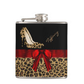 Modische Jaguar Print Stilettos Custom Flask Flachmann (Vorderseite)