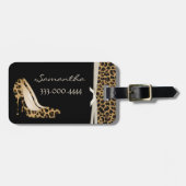 Modische Jaguar Silettos Personalisiert Gepäckanhänger (Vorderseite horizontal)