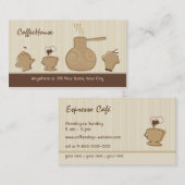 Modische Kaffee-Visitenkarte Visitenkarte (Vorne/Hinten)