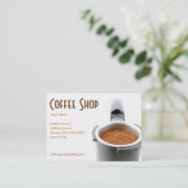 Modische Kaffeestube-Visitenkarte Visitenkarte (Stehend Vorderseite)