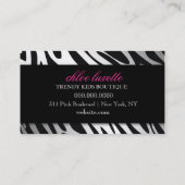 Modische kleine Vertikale-Karte des Tänzer-311 Visitenkarte (Rückseite)