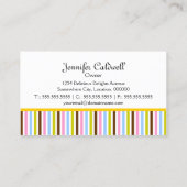 Modische Kuchen-Bäckerei Visitenkarte (Rückseite)