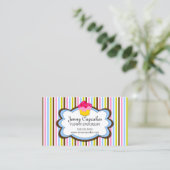 Modische Kuchen-Bäckerei Visitenkarte (Stehend Vorderseite)