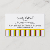 Modische Kuchen-Bäckerei-Visitenkarten Visitenkarte (Rückseite)