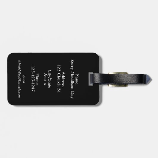 Modische Lady in Pink Stiletto Gepäckmarke Gepäckanhänger (Rückseite horizontal)