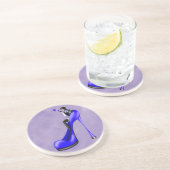 Modische Lady in Stiletto Getränkeuntersetzer (Seite)