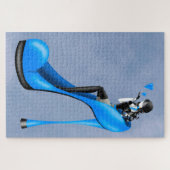 Modische Lady in Stiletto Jigsaw Puzzle (Horizontal)