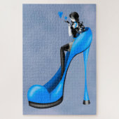 Modische Lady in Stiletto Jigsaw Puzzle (Vertikal)