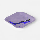 Modische Lady in Stiletto-Papierplatte Pappteller (Gewinkelt)