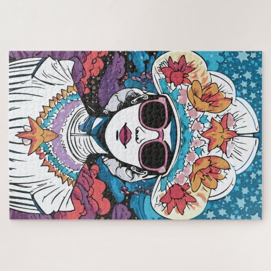 modische Lady Puzzle (Horizontal)