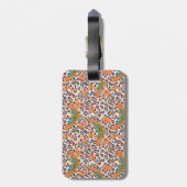 Modische Leopardendrucke, Paradiesvögel Gepäckanhänger (Rückseite vertikal)