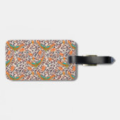 Modische Leopardendrucke, Paradiesvögel Gepäckanhänger (Rückseite horizontal)