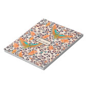 Modische Leopardendrucke, Paradiesvögel Notizblock (Rotiert)