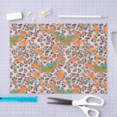 Modische Leopardendrucke, Paradiesvögel Seidenpapier (Handwerk)