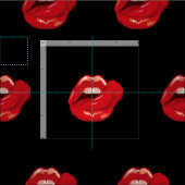 Modische Lippenkonfektion zeichnend. Pommes. flink Stoff (Kachel)