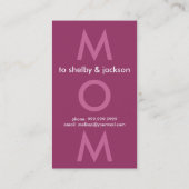 Modische Mama-Telefonkarten Telefonnummerkarte (Rückseite)