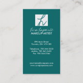 Modische Maskenbildner-Visitenkarten Visitenkarte (Rückseite)