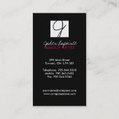 Modische Maskenbildner-Visitenkarten Visitenkarte (Rückseite)