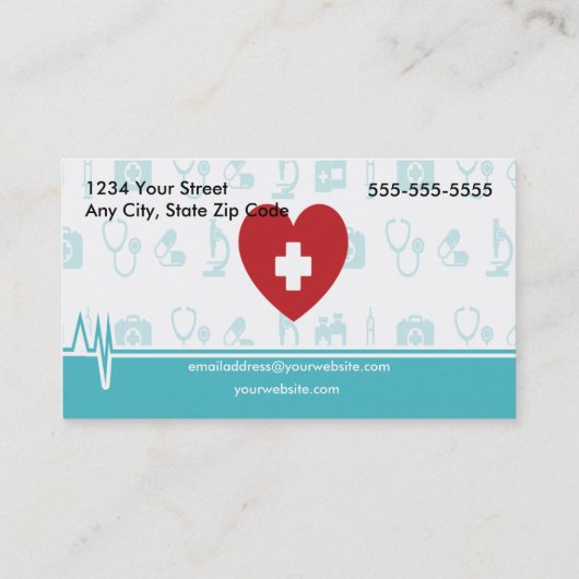 Modische medizinische Visitenkarten Visitenkarte (Rückseite)