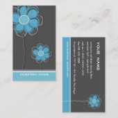 Modische mit BlumenVisitenkarte Visitenkarte (Vorne/Hinten)