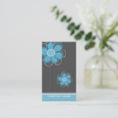 Modische mit BlumenVisitenkarte Visitenkarte (Stehend Vorderseite)