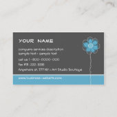 Modische mit BlumenVisitenkarte Visitenkarte (Rückseite)