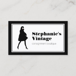 Modische Modegirl mit Rahmen-Boutique, Stylistin Visitenkarte