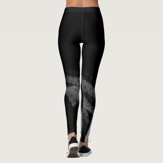 Modische monochrome Urban Graffiti Smear Leggings (Rückseite)