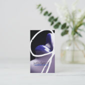 Modische Monogramm-Visitenkarten Visitenkarte (Stehend Vorderseite)