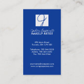 Modische Monogramm-Visitenkarten Visitenkarte (Rückseite)